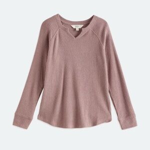 NEW Bixby Nomad Brushed Rib Long Sleeve Knit Top Size 8-10